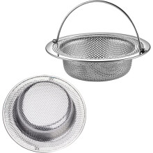 Crépine d'évier antirouille, en acier inoxydable, récupérateur de déchets pour baignoire, surface miroir brillante pour une hygiène optimale (2)