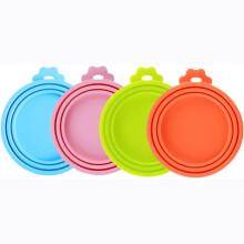 Silikondeckel für Nassfutterdosen (Hunde und Katzen) mit luftdichtem Verschluss, spülmaschinenfest, Universalgröße, hält Futter frisch, flexibel