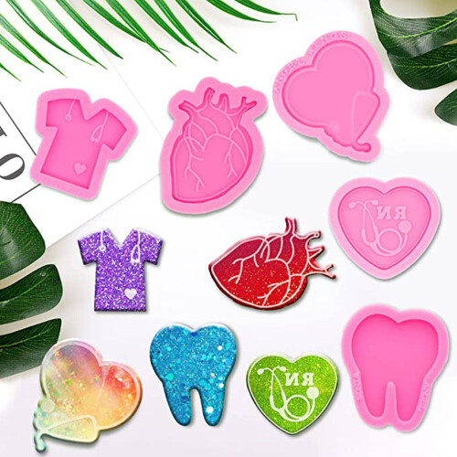 Crystal Epoxy Doctor Nurse Work Permit Listing Pendant Mold 1