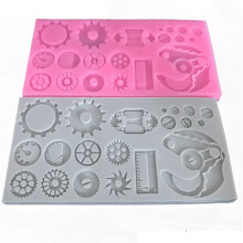 Siliconen mal Steampunk hittebestendige fondant mal Sugarcraft