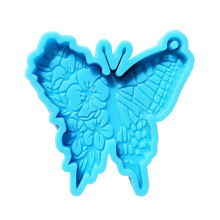 Silicone Keychain Mold for Butterfly Pendant Epoxy Casting-A