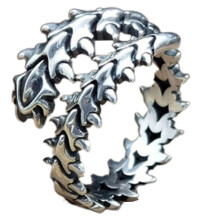 Exquisite Gothic Fish Bone Ring Punk Open Adjustable Ring for