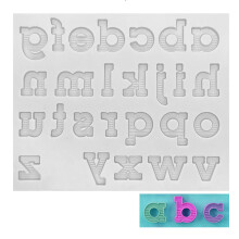 26 English Letters Numbers Keychain Epoxy Resin-B lowercase