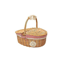 Stylish Picnic Basket, Large Capacity Storage with Double Lidded Design, Perfect for Family Gatherings