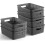 Woven Pattern Plastic Rattan Storage Baskets, Hassle-Free Stackable, For Multi-Purpose Home Supplies Storage, Pack Of 8 1