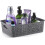 Woven Pattern Plastic Rattan Storage Baskets, Hassle-Free Stackable, For Multi-Purpose Home Supplies Storage, Pack Of 8 2