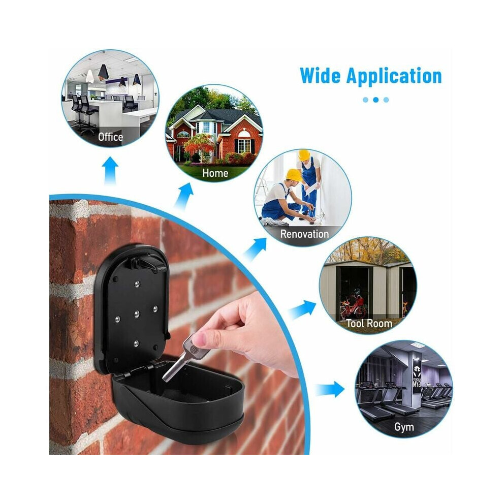 Secure Portable Key Lock Box, Resettable Code Lock Box For House Keys, Aluminum Alloy High-Quality Steel Emergency Key Access For Indoor Outdoor Use 9169997111807