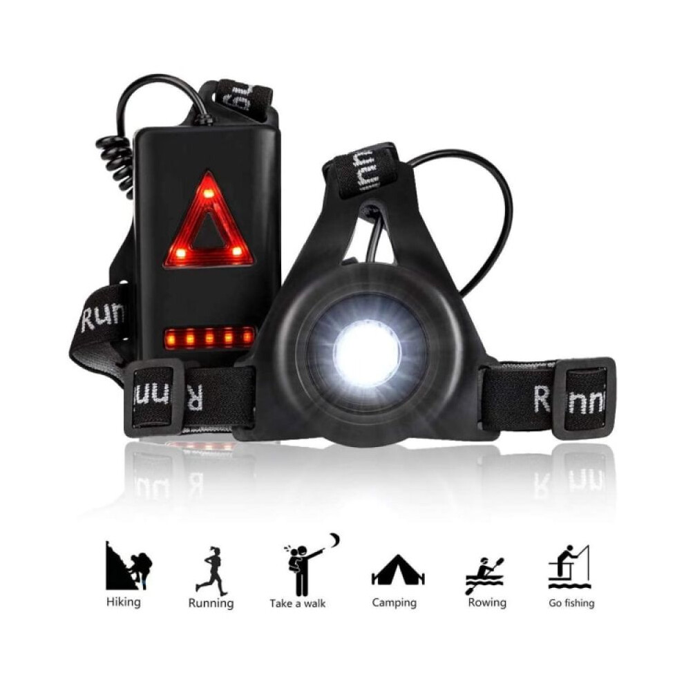 Rechargeable Up Vest, Chest Super Bright Safety Vest, Reflective Gear For Running, Adjustable Running Gear Night Running Safety For Men Light 9433291596364