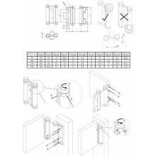 Double Action Spring Hinges For Garden Cafe Doors, Stainless Steel Bidirectional Operation Heavy Duty Double-Acting Spring Hinges For Swinging Doors