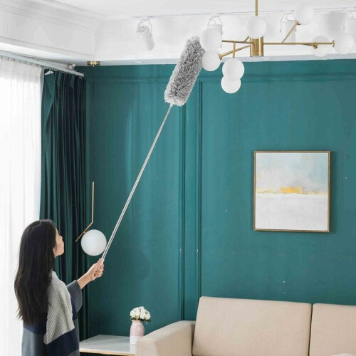 Replaceable Head Microfiber Duster, Washable And Reusable With Scratch-Resistant Hat For Gentle Yet Effective Cleaning 1