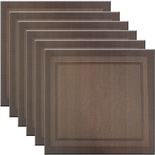 Vinyl Placemats Set, Woven PVC Placemat For Dining Table, Durable Heat Resistant Table Mats, Non-Slip Stain Resistant Easy Clean Up Insulation