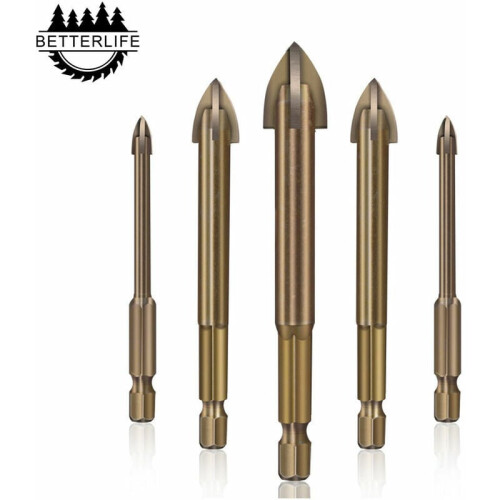 Carbide Drill Bit Set for Concrete and Masonry, Engineered Accuracy with High Quality Materials and Exquisite Craftsmanship, Multi-Use Drill Bits for