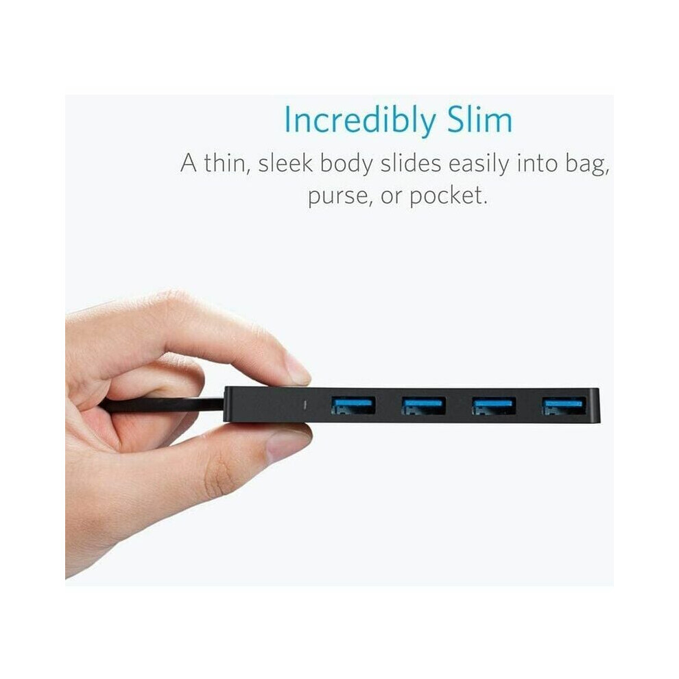 Ultra Slim Data Hub, Plug And Play Usb C Hub With Led Indicator For Easy Setup Light 9169997111586