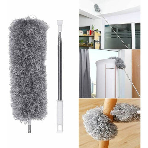 Replaceable Head Microfiber Duster, Washable And Reusable With Scratch-Resistant Hat For Gentle Yet Effective Cleaning