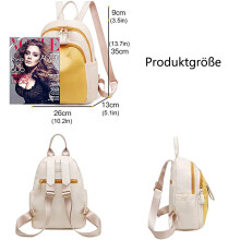 Zainetto mini alla moda, zaino in tessuto di nylon leggero e impermeabile, materiale ad alta densità per donna, con tracolla regolabile e