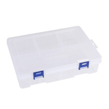 Organizator portabil pentru obiecte de artizanat, cutie compartimentată din plastic transparent cu separatoare detașabile pentru soluții de