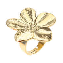 Bague à fleurs Vintage pour femmes, jolie bague réglable, bijoux