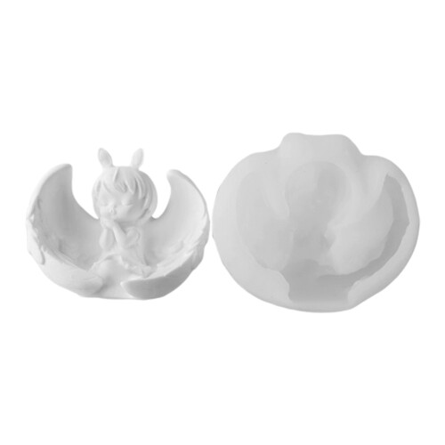 Engel-Puppe mit Flügel, Silikonform, wiederverwendbar,-B