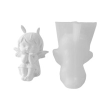 3D-Engel-Silikonform, Baby-Engel mit Flügel, Kerzenform,-A