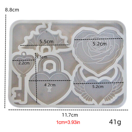 Angel Devil Wing Keychain Silicone Mold with Hole Keyring 2