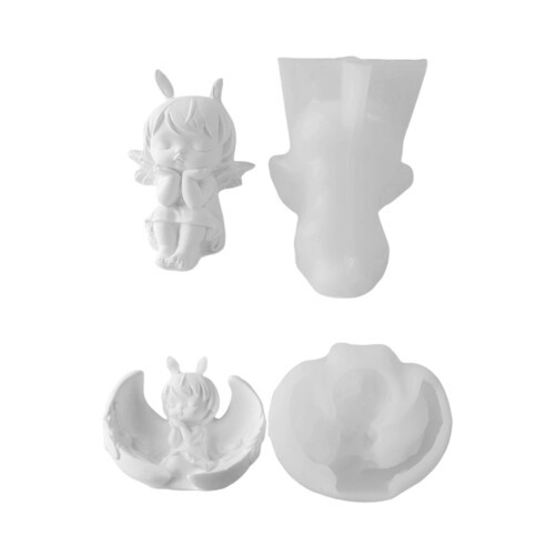 Engel-Puppe mit Flügel, Silikonform, wiederverwendbar,-B 1