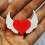 Angel Devil Wing Keychain Silicone Mold with Hole Keyring 7