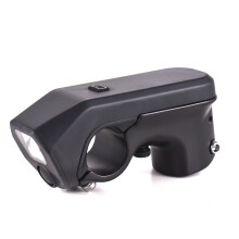 31,8 mm 3-in-1 USB-wiederaufladbarer Fahrrad-Lenker mit LED-Licht & Hupe