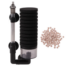 Aquarium-Schwammfilter, biologische Filtration, mechanischer, leiser Betrieb mit abnehmbaren Feinschwämmen für Zuchtbecken und Garnelen,
