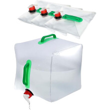 Handige watercontainer voor op de camping, draagbare wateropslag met opvouwbaar ontwerp, transparante waterkan voor hygiëne, inklapbaar en duurzaam,