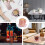 Κομψά σουβέρ με λουλούδια, σετ 6 γυάλινων αντιολισθητικών χαλιών σιλικόνης με 6