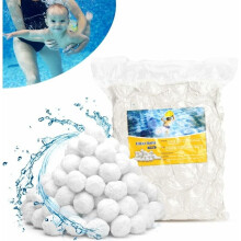 Materiale filtrante per piscina riutilizzabile, lavabile e resistente, sfere filtranti più leggere ed efficienti per filtri a sabbia per piscine,