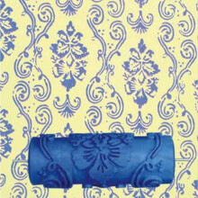 Creative Wall Art Partner: Embossed Paint Roller Sleeve, Serenity Damask Pattern, Decorative Rubber Brush, Patterned Paint Roller For Water-based