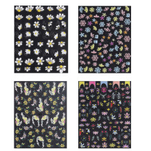 Adesivos de unhas florais, fáceis de remover, um presente perfeito para mulheres. Inclui uma variedade de estampas, mais grossos que adesivos