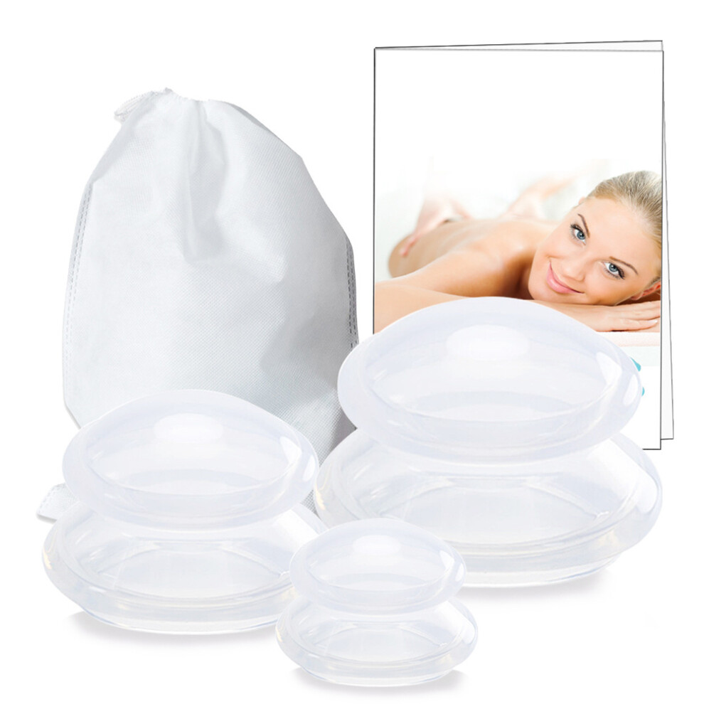 Myofascial Cupping Massager, Professional Massage Therapy Set for Blood Circulation Improvement, Silicone Vacuum Massage Cups for Cellulite Reduction