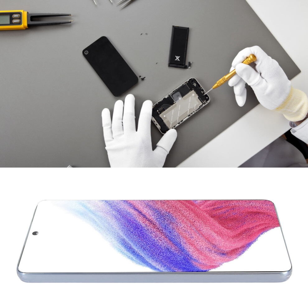 Galaxy A53 6.5In Display Screen Assembly With Fingerprint Sensor Blue 8711369589526