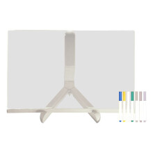 2025 LED-Farbnotiztafel, Nachrichtentafel mit Verstellbarer Halterung Aus Acryl, 7 Farbige Stifte, 20 X 20 cm.