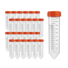 Tubos Cônicos para Centrífuga 50mL, 50 Unidades, Polipropileno Premium Estéril, Tampas de Rosca À Prova de Vazamento