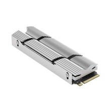 M.2 2280 SSD Dubbelsidig Kylfläns TEUCER för PC / för PS5 M2-9 med Termisk Silikonkudde Solid State Kylfläns Silver
