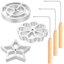 Bunuélos-Form mit Griff, Bunuelos-Plätzchenform Aus Metall, Abnehmbares Rosetten-Rosetten-Formset Aus Eisen, zum Backen und Kochen
