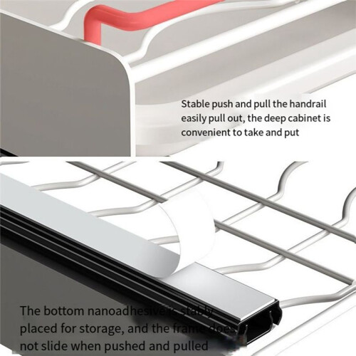 Cabinet Rack Pull-Out Storage Tray Kitchen Accessories A 2