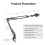 Microphone Arm Stand Table Top Universal Cantilever Microphone Stand Microphone Shock Clamp Stand for Microphone 6