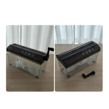 Hand Crank Paper Shredder  Document Paper Cutting Tool Receipts Ticket Bill Cutting Machine Office Supplies Black