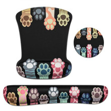 3 in 1 Mouse Pad Sets with Keyboard Wrist Rest Support, Memory Foam Keyboard Set Mousepad with Wrist Rest