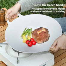 Antihaftbeschichtete Grillpfanne für Den BBQ-Grill, Binaurales Design, Ideal zum Kochen im Freien, Verbesserte Wärmeverteilung