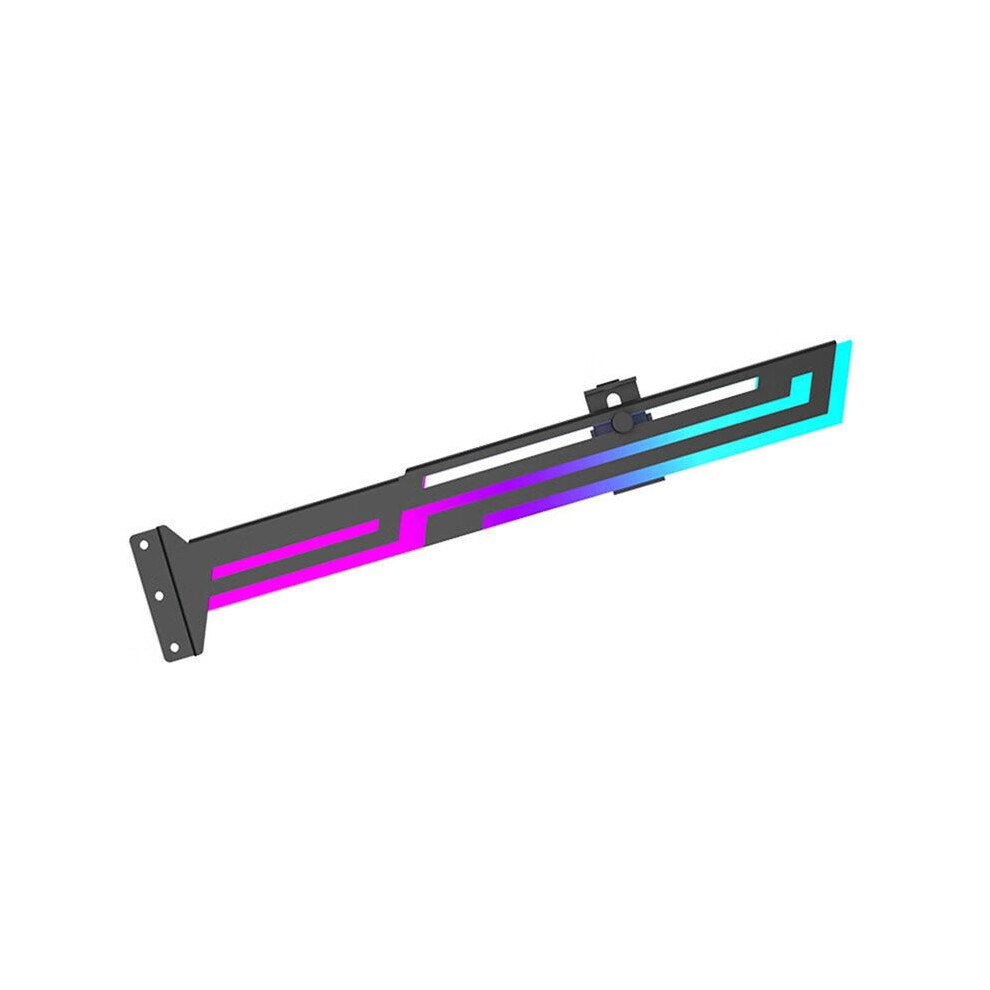 Argb 5V 3Pin Card Bracket Adjustable Height Argb Aura Sync Computer Card Vga Bracket Black 4713503574164