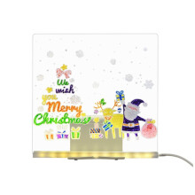 LED Luminous Draw Board Toy with Colorful 12 Pens DIY Erasable Letter Message Board for Kids Birthday Gift 20x20CM