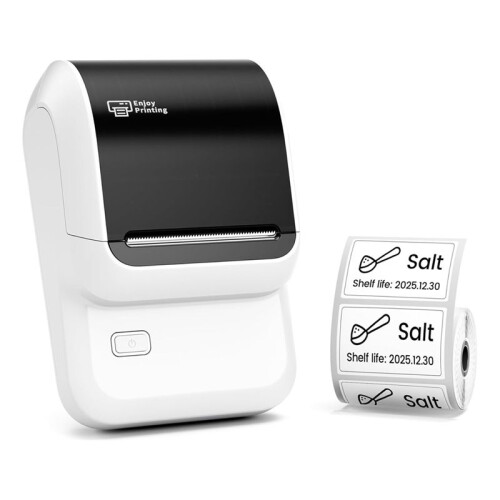 Label Maker, Label Maker Compatible with Mobile Phones and Computers,Inkless Portable Label Maker for Address B