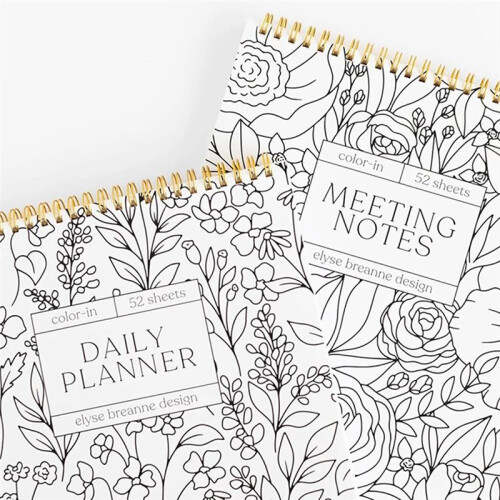 Color-in Spiral Tally Book for Classroom Office Plan Work Schedule Checklists Planer Book 2