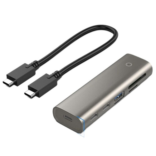 Hub USB USB-A (Gen 2) + 2xUSB-C (Gen 2) + /TF 3.0 Hub per Laptop Adattatore Multi Splitter Accessori per Computer PC