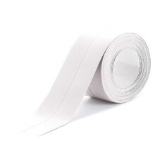 White Caulk Tape Self Adhesive Waterproof, Bathroom Peel & Stick Caulking Strip Floor Tile Wallpaper Toilet Tub Shower